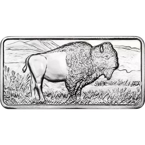 10 oz Silver Buffalo Bar Highland Mint (2)