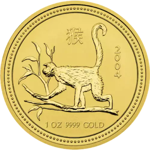 2004 1oz Australian Perth Mint Gold Lunar: Year of the Monkey (2)