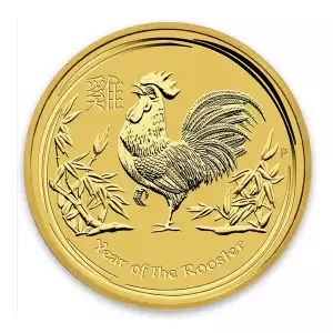 2017 1kg Australian Perth Mint Gold Lunar II: Year of the Rooster (2)