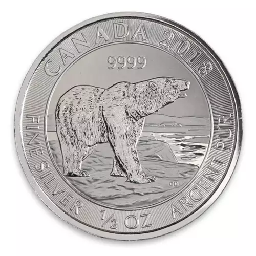 2018 Canadian 1/2 oz Silver Polar Bear Coin (2)