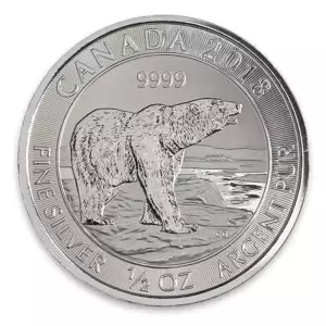 2018 Canadian 1/2 oz Silver Polar Bear Coin (2)