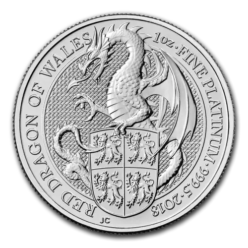 2018 Great Britain 1 oz Platinum Queen's Beasts The Dragon (2)