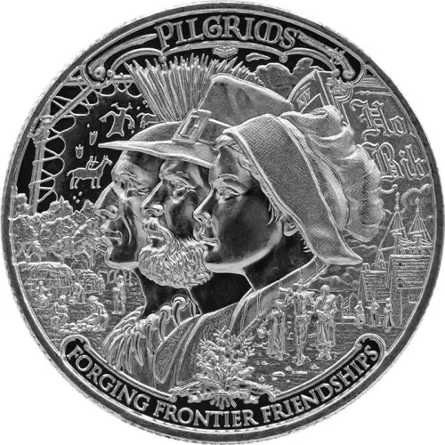 2020 Frontiers 1 oz Silver Round - Pilgrims (3)