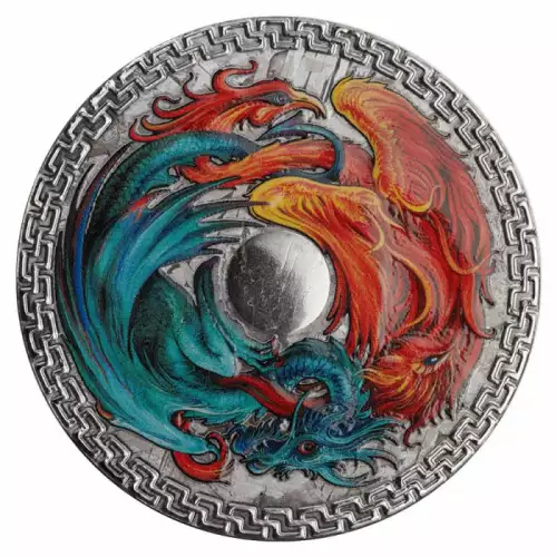 2022 1oz Tokelau  Aletai Meteorite Dragon and Phoenix Colorized BU (2)