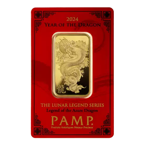 2024 1 oz PAMP Suisse Lunar Legend Azure Dragon Gold Bar (5)