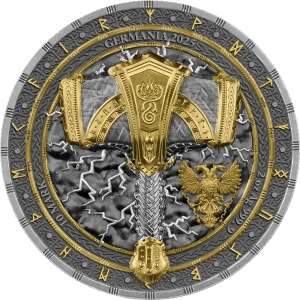 2025 2 oz Artefacts: Mjölnir Silver Coin (2)