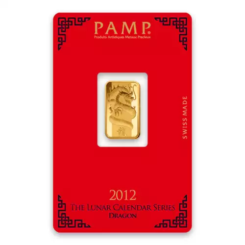 5g PAMP Gold Bar - Lunar Dragon (3)