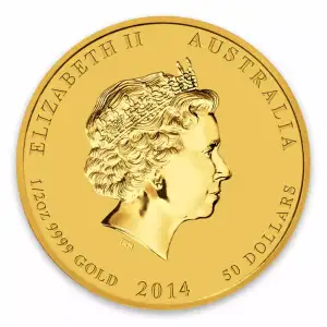 2014 1/2oz Australian Perth Mint Gold Lunar II: Year of the Horse (2)