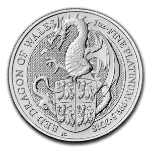 2018 Great Britain 1 oz Platinum Queen's Beasts The Dragon (2)