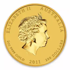 2011 2oz Australian Perth Mint Gold Lunar II: Year of the Rabbit (2)